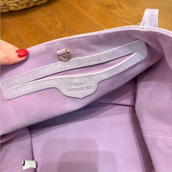 Lucchese Soft Purple Suede Tote - Picture 4 of 7